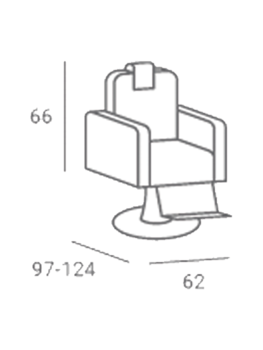 Ayala RAY Hydraulika kríž s opierkou nôh Kadernícka stolička | Salons.sk
