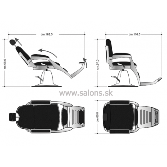 Ceriotti JUPITER 388 - Barber kreslo