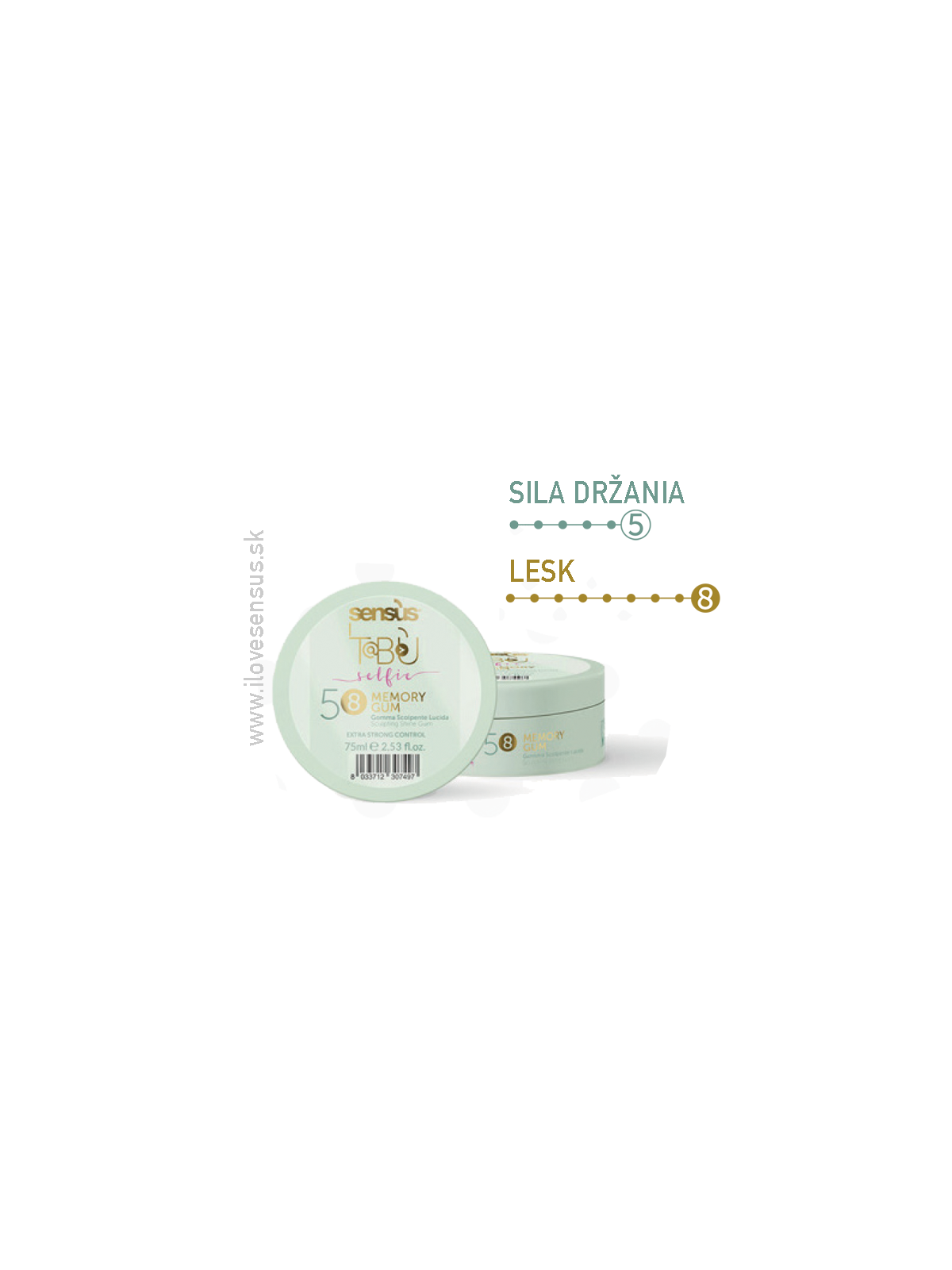 Sens.Us Tabu MEMORY GUM 58 - Silne fixačná guma 75ml