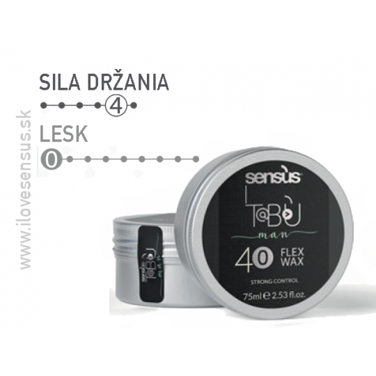 SensSens.Us Tabu FLEX WAX 40 -  Krémový silný matný vosk 75ml.