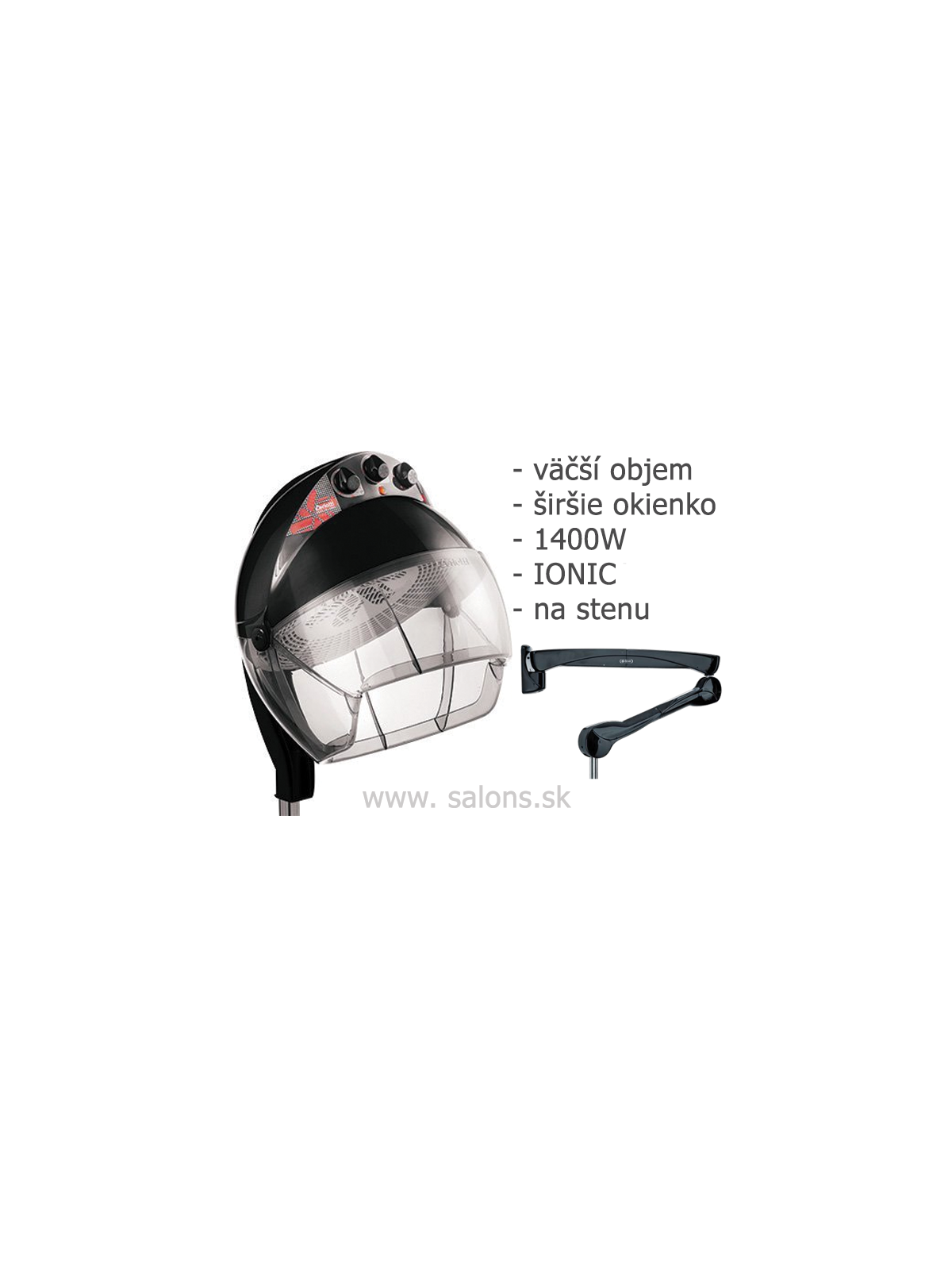Ceriotti GONG Ionic 1 Automatic E13233 sušiaca helma na stenu Čierna