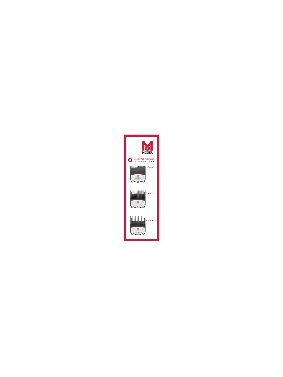 Moser 1801-7010 Magnetic Premium Set Combs 1,5 / 3 / 4,5mm | Salons.sk
