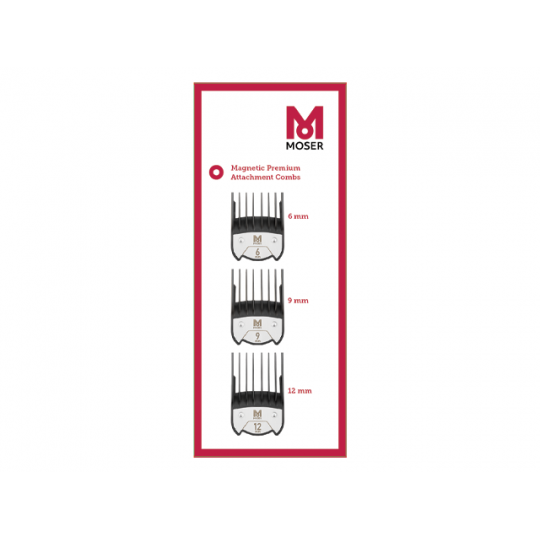 Moser 1801-7020 Magnetic Premium Set Combs 6/9/12mm | Salons.sk