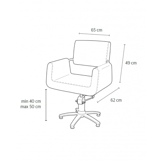 Sibel GARONNE Black Kadernícka stolička | Salons.sk