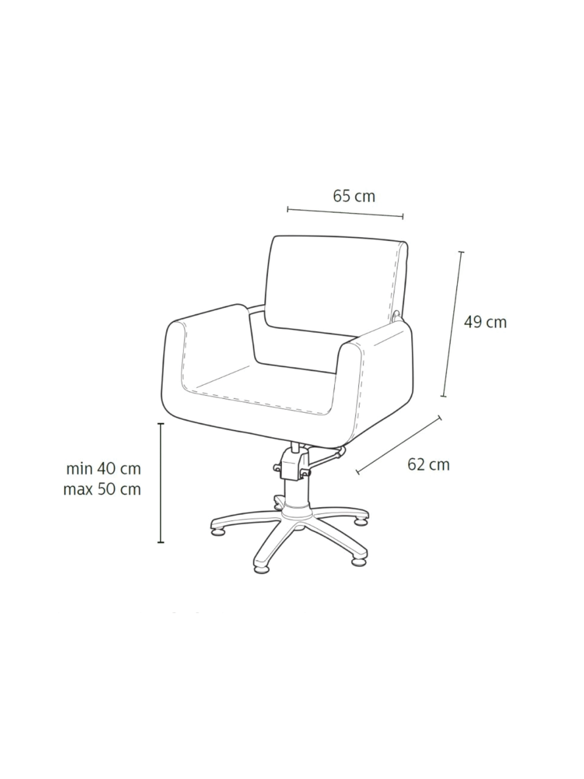 Sibel GARONNE Black Kadernícka stolička | Salons.sk