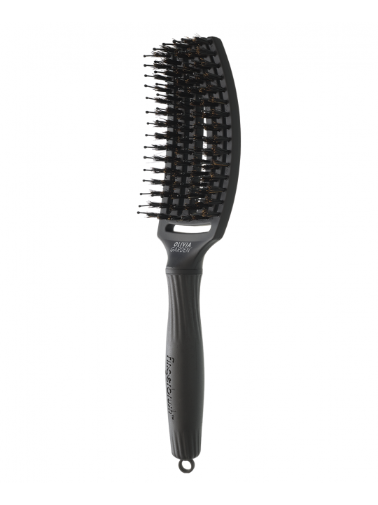 Olivia Garden Fingerbrush M Black | Salons.sk