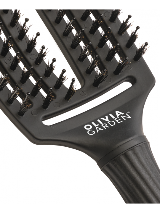 Olivia Garden Fingerbrush M Black | Salons.sk