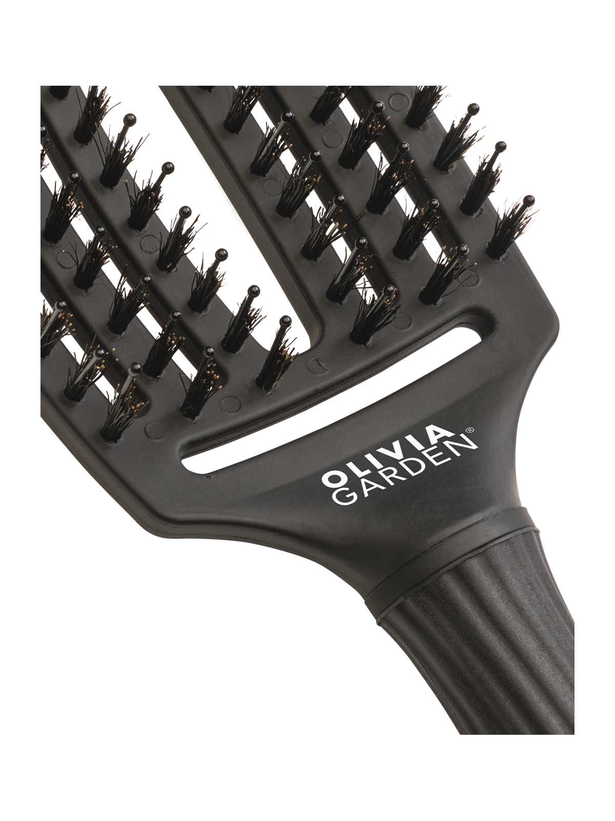 Olivia Garden Fingerbrush M Black | Salons.sk